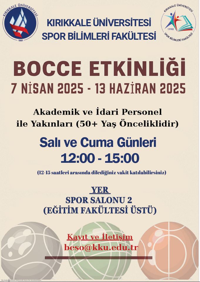 Kırıkkale üniversitesi BOCCE Etkinliği